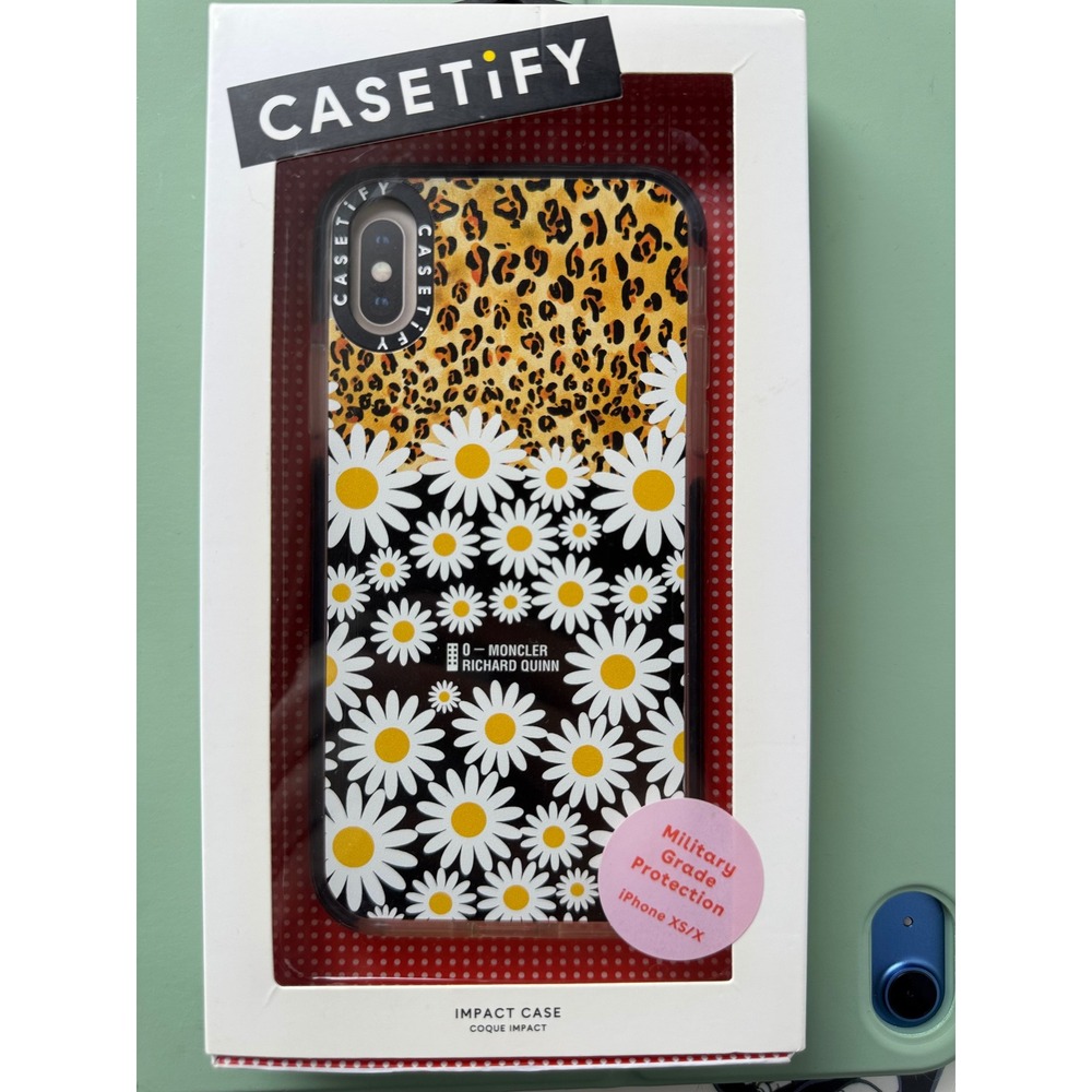 CASETiFY Moncler Richard Quinn iPhone XS‎ / X Impact Case Leopard Daisy